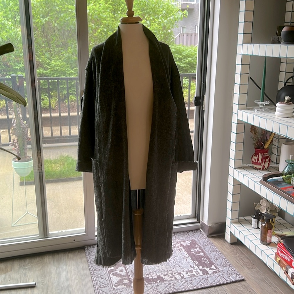 Pas de Calais beautiful long thin wool jacket for spring and fall